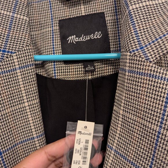 Madewell Caldwell Double-Breasted Blazer in Palmyra Plaid - Picture 5 of 7